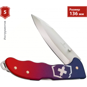 Нож перочинный VICTORINOX EVOKE ALOX (0.9411.D221) 136мм 5функций