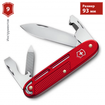 Нож перочинный VICTORINOX SYNERGY ALOX (0.8216.20) 93мм красный