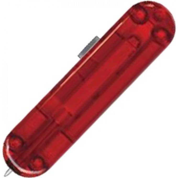 Задняя накладка для ножей VICTORINOX 58 мм, пластиковая, с отверстием под шариковую ручку, полупрозрачная красная C.6300.T4