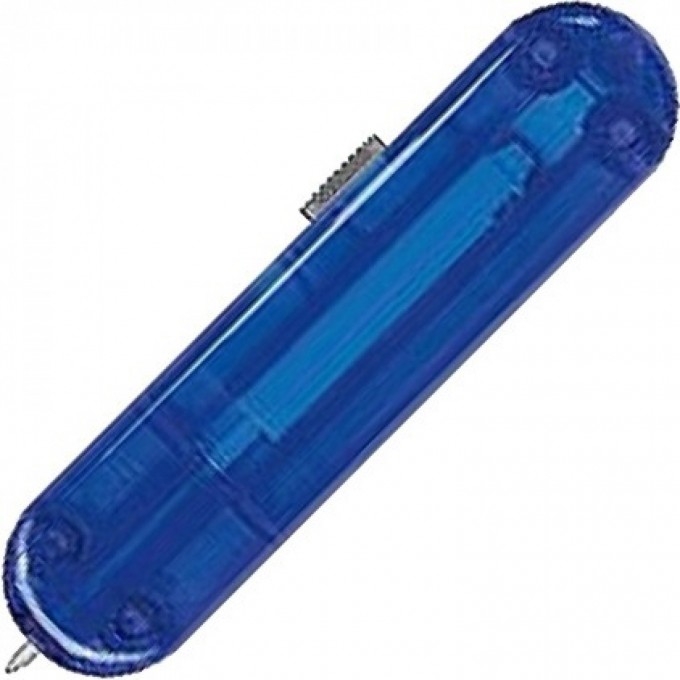 Задняя накладка для ножей VICTORINOX 58 мм, с отверстием под шариковую ручку, пластиковая, полупрозрачная синяя C.6302.T4